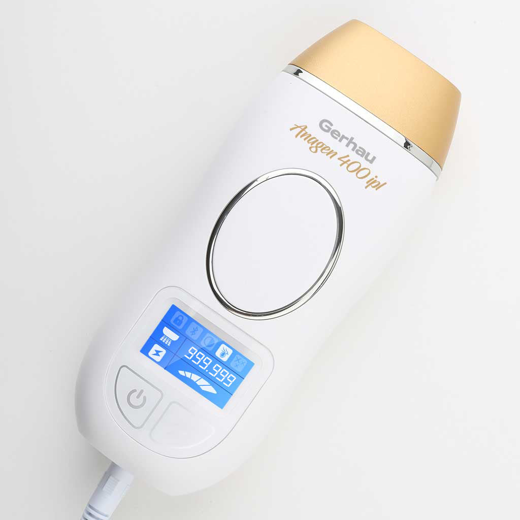 Gerhau Anagen 400 IPL V2 — 4,5 см² терезе, 25 Дж, ауыстырмалы алтын саптама, 1 млн импульс
